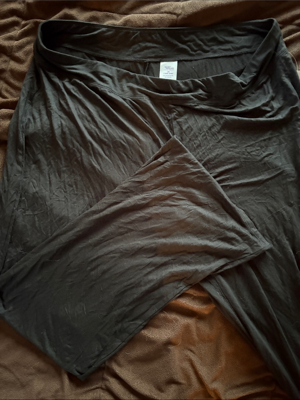 Women’s size 2W Secret Treasures Black Women's Pajama Lounge Pants